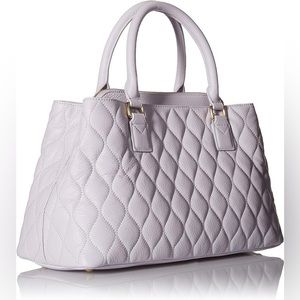 Vera Bradley Quilted Emma Satchel in Cloud Gray